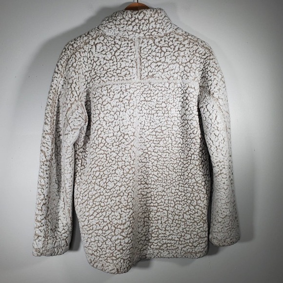 Thread + Supply Quarter Zip Fleece Pullover Ivory Size Small - Picture 6 of 11